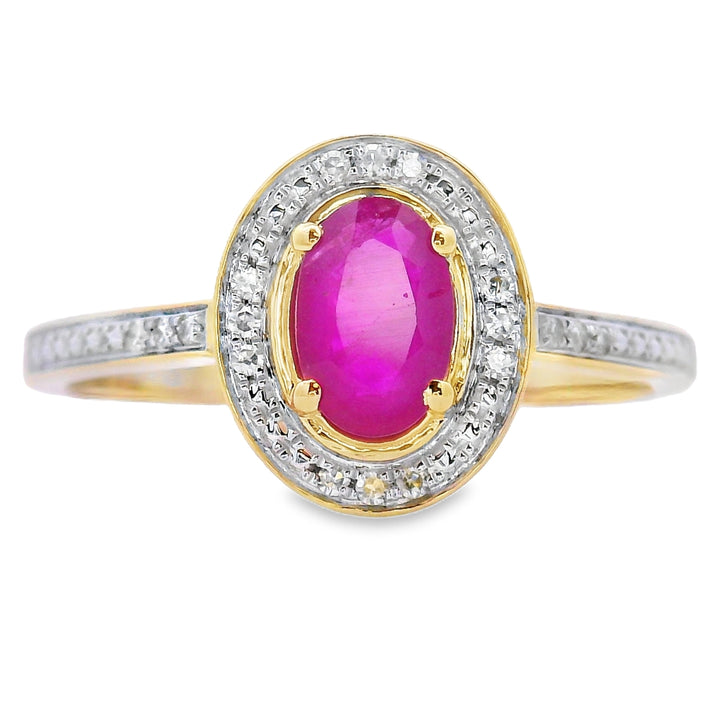 .67ct Ruby Diamond Ring 10KT Yellow Gold