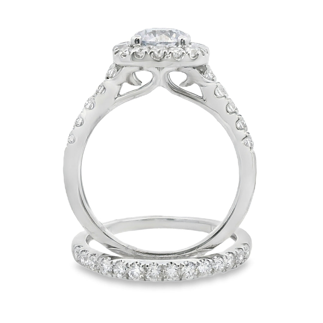 Lab Grown Diamond Engagement Ring Set 10KT White Gold