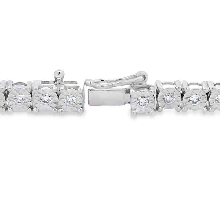 Lab Grown Diamond Tennis Bracelet Sterling Silver