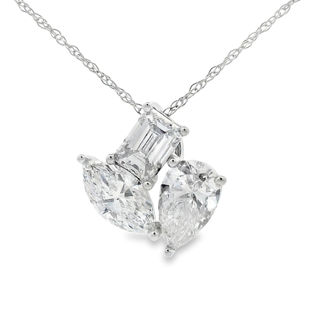 Lab Grown Diamond Fashion Pendants 14KT White Gold