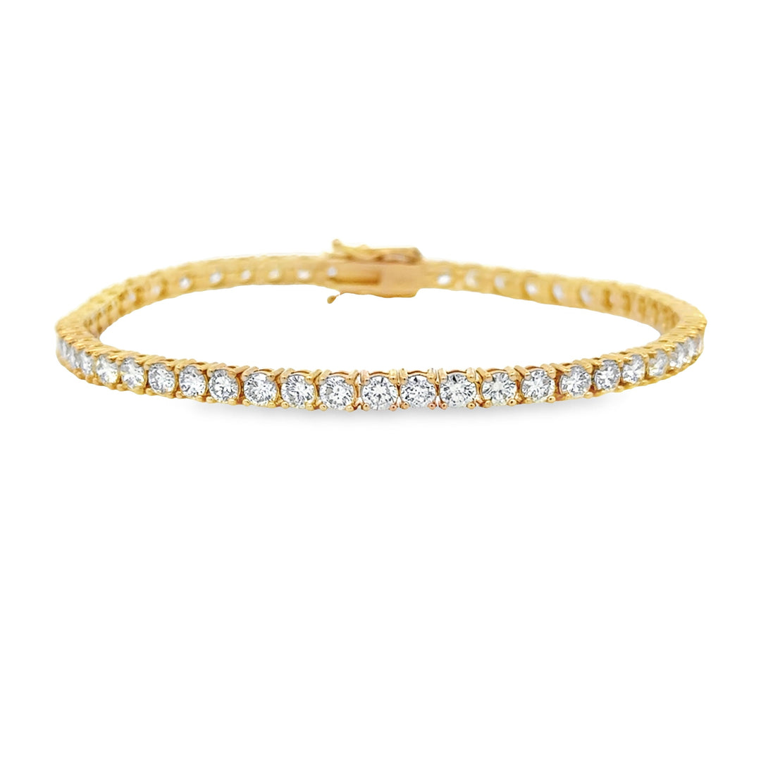 5.50ct Diamond Tennis Bracelet 18KT Yellow Gold