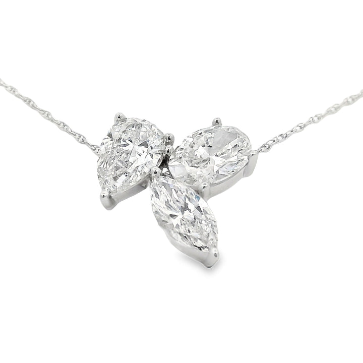 Lab Grown Diamond Fashion Pendants 14KT White Gold