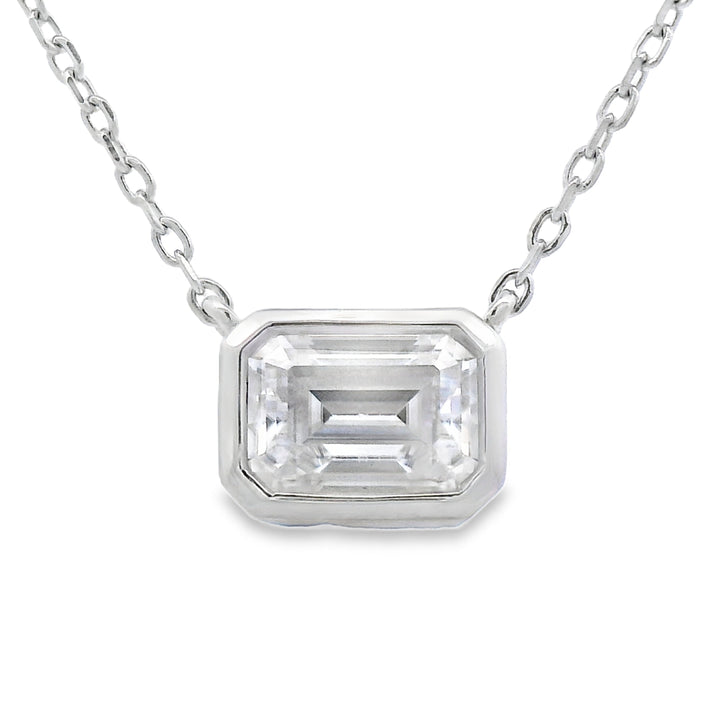 .85ct Moissanite Pendant Sterling Silver