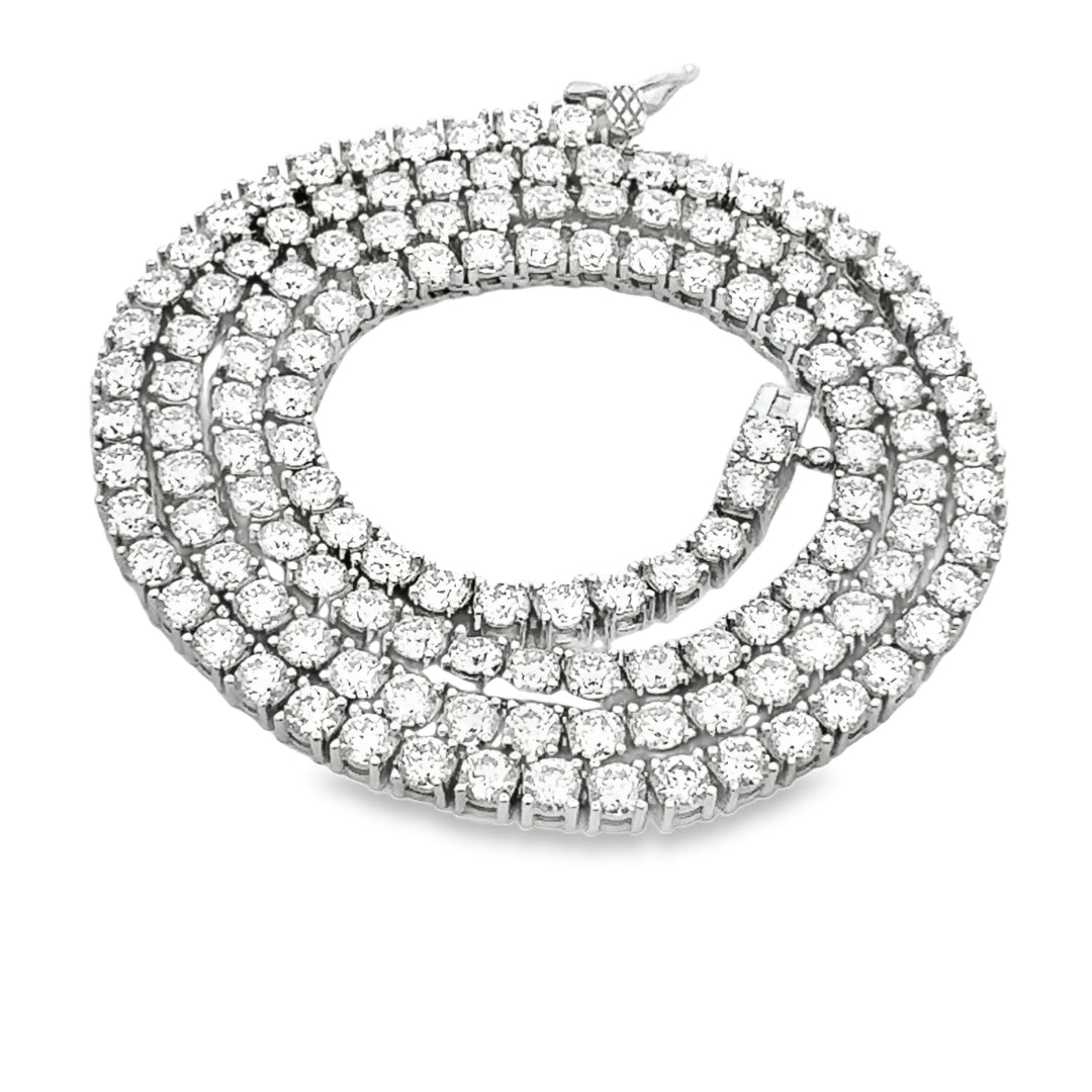 15.14ct Moissanite Tennis Necklace Sterling Silver