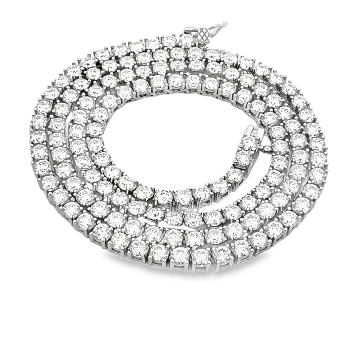 15.14ct Moissanite Tennis Necklace Sterling Silver