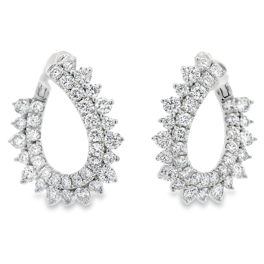 1.50ct Lab Grown Diamond Hoop Earrings 14KT White Gold