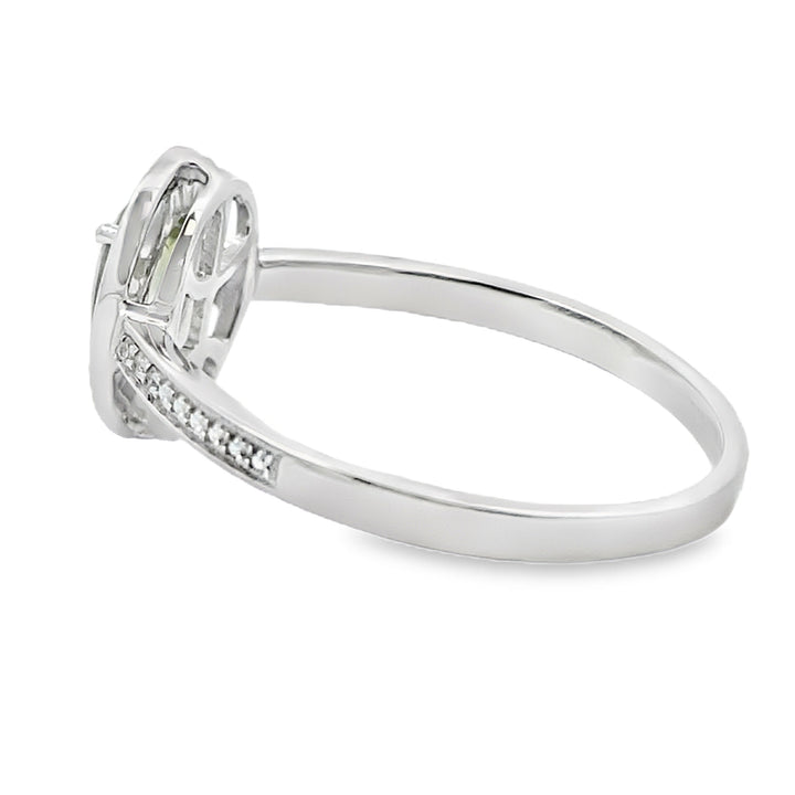 .50ct Peridot Diamond Ring 10KT White Gold