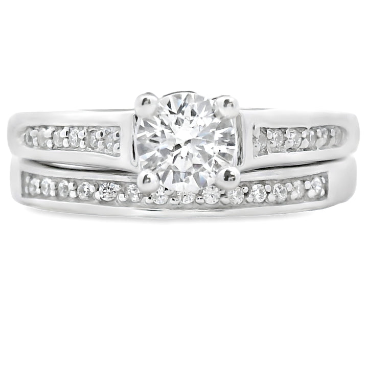 Cubic Zirconia CZ SS Bridal Sterling Silver