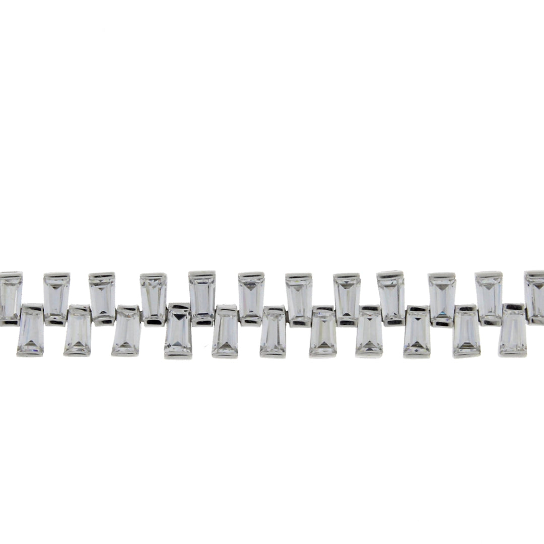 Cubic Zirconium Tennis Bracelet Sterling Silver