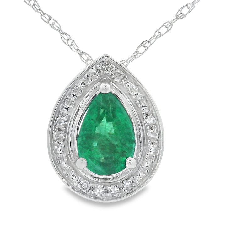 .41ct Emerald Diamond Fashion Pendants 10KT White Gold