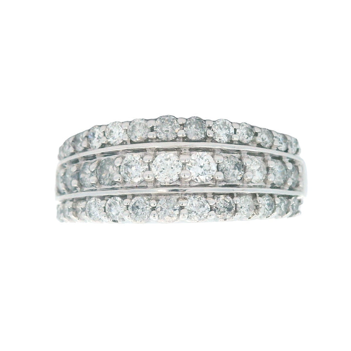 1.00ct Diamond Wedding Band Ring 10KT White Gold