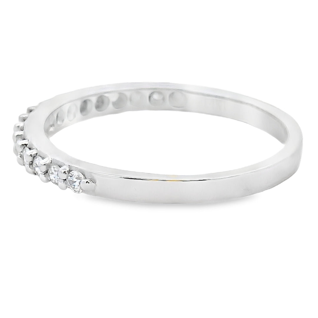 .25ct Diamond Wedding Band Ring 14KT White Gold