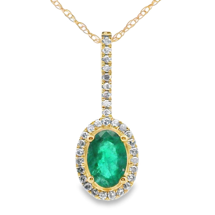 .46ct Emerald Diamond Fashion Pendants 10KT Yellow Gold
