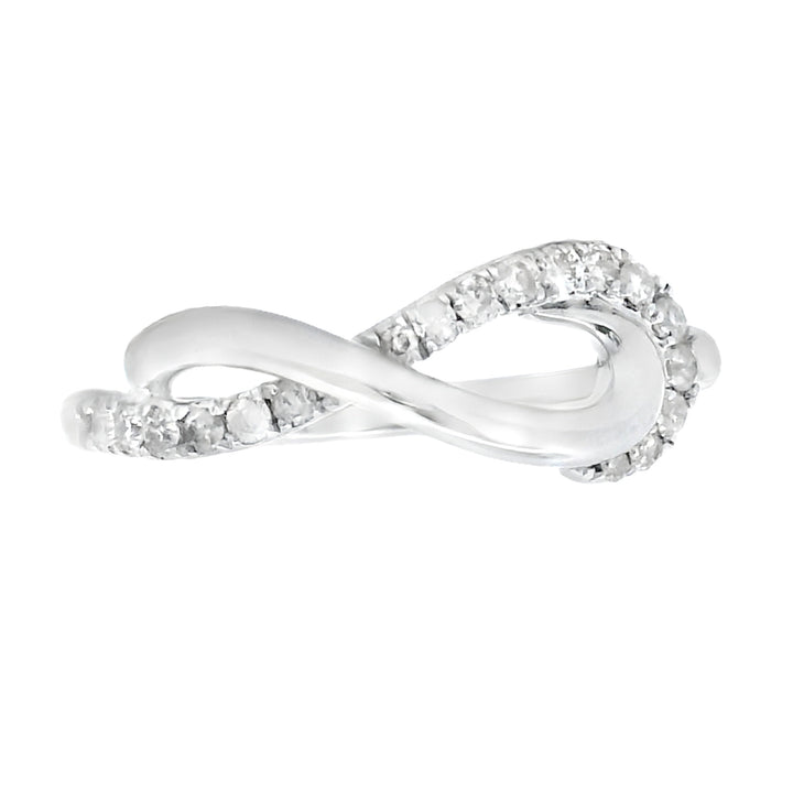 Natural .21ct Diamond Ring Sterling Silver
