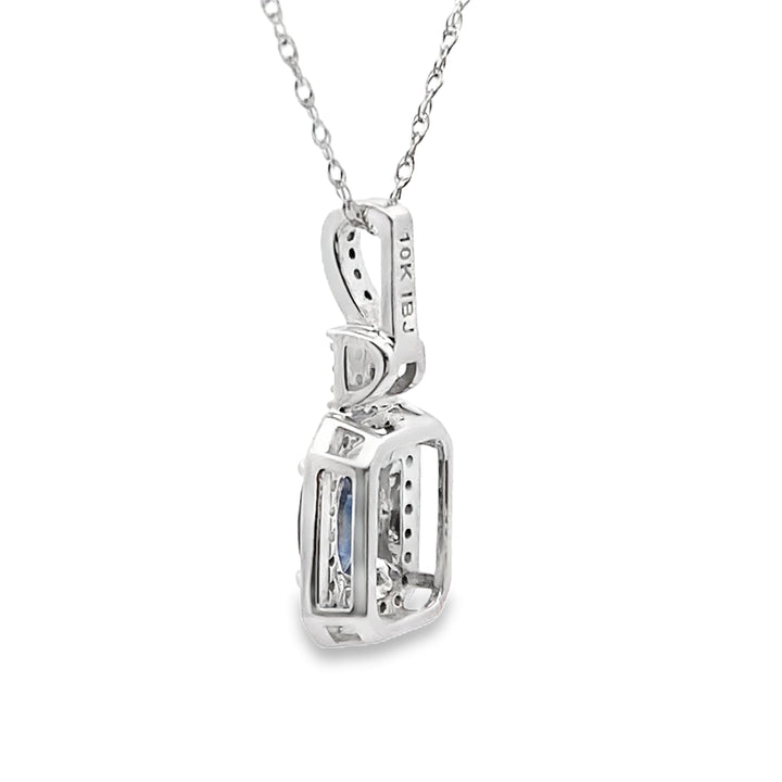 .66ct Sapphire Diamond Fashion Pendants 10KT White Gold