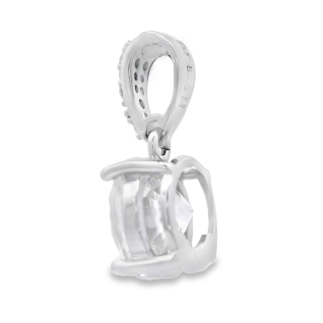2.00ct Moissanite Pendant Sterling Silver