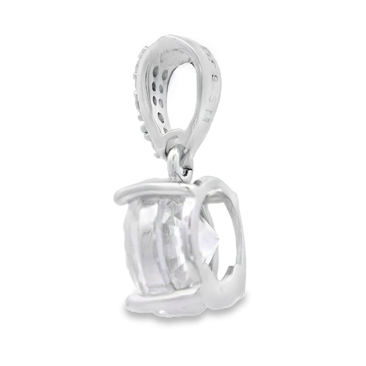 2.00ct Moissanite Pendant Sterling Silver