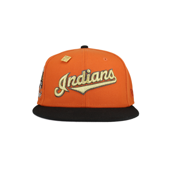 Cleveland Indians Orange Inaugural Season Patch 59Ffity Fitted Hat