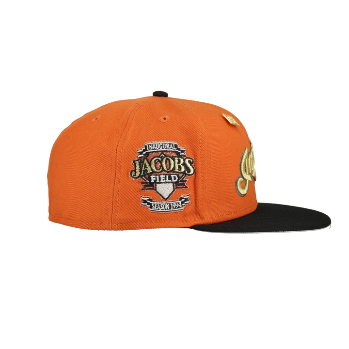 Cleveland Indians Orange Inaugural Season Patch 59Ffity Fitted Hat