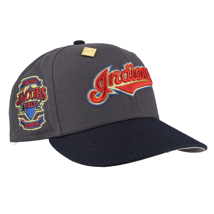Cleveland Indians Red Metallic Stitching Inaugural Season Fitted Hat