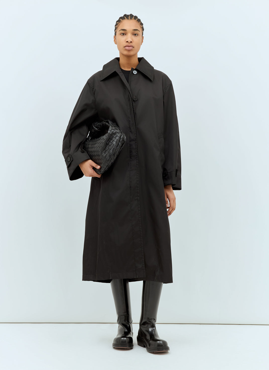 Jil Sander Women Spread Collar Rain Coat