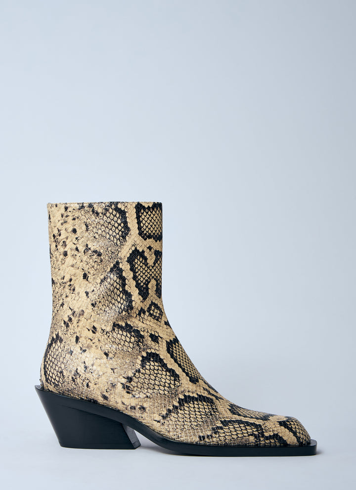 Jil Sander Women Snakeskin Embossed Leather Boots