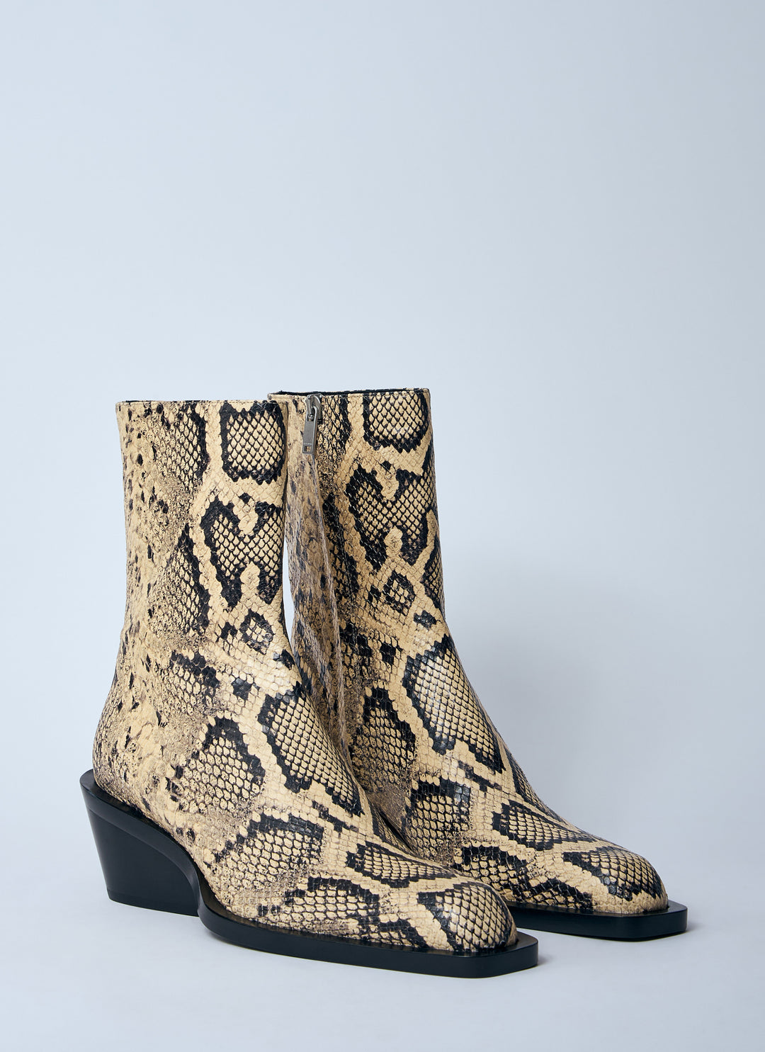 Jil Sander Women Snakeskin Embossed Leather Boots