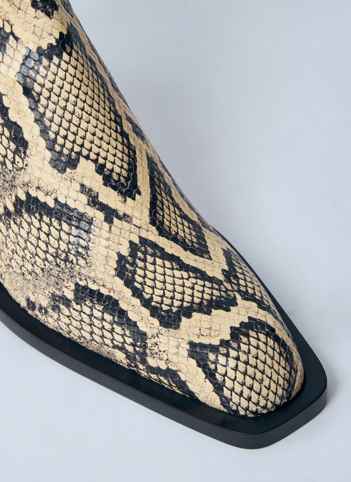 Jil Sander Women Snakeskin Embossed Leather Boots