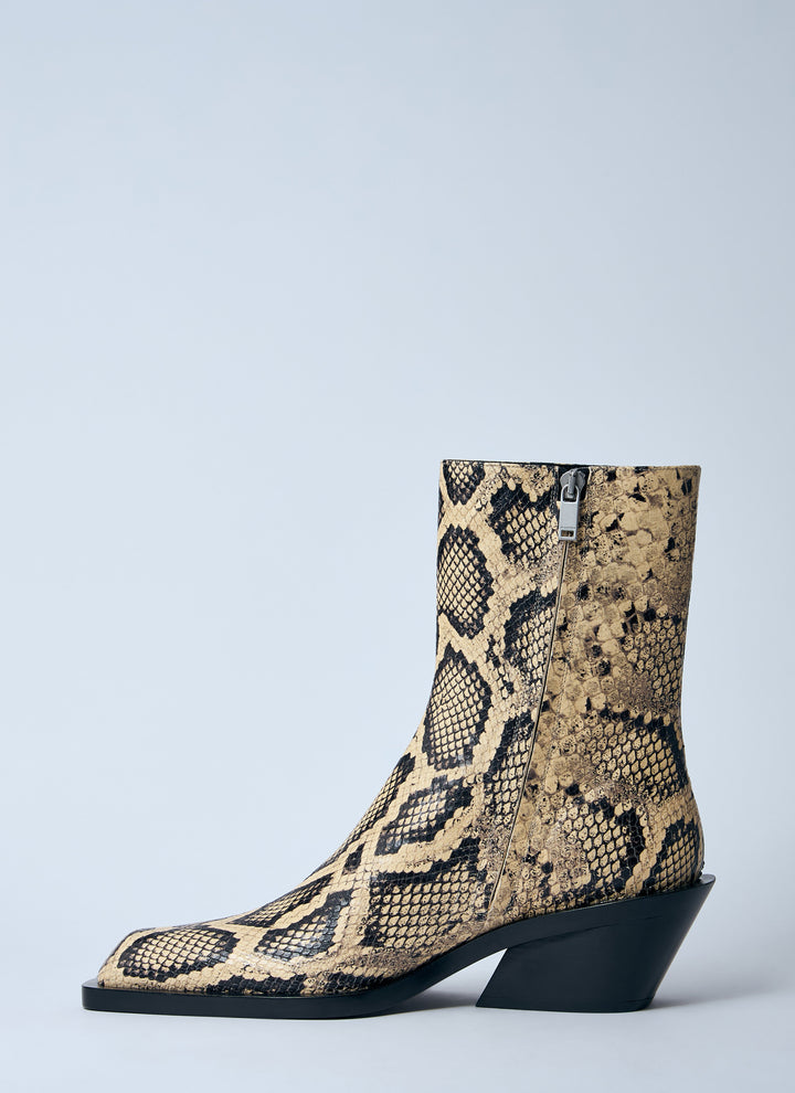 Jil Sander Women Snakeskin Embossed Leather Boots