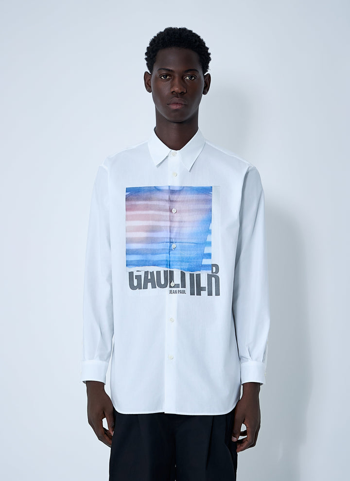 Jean Paul Gaultier Men Logo Print Button-Down Shirt