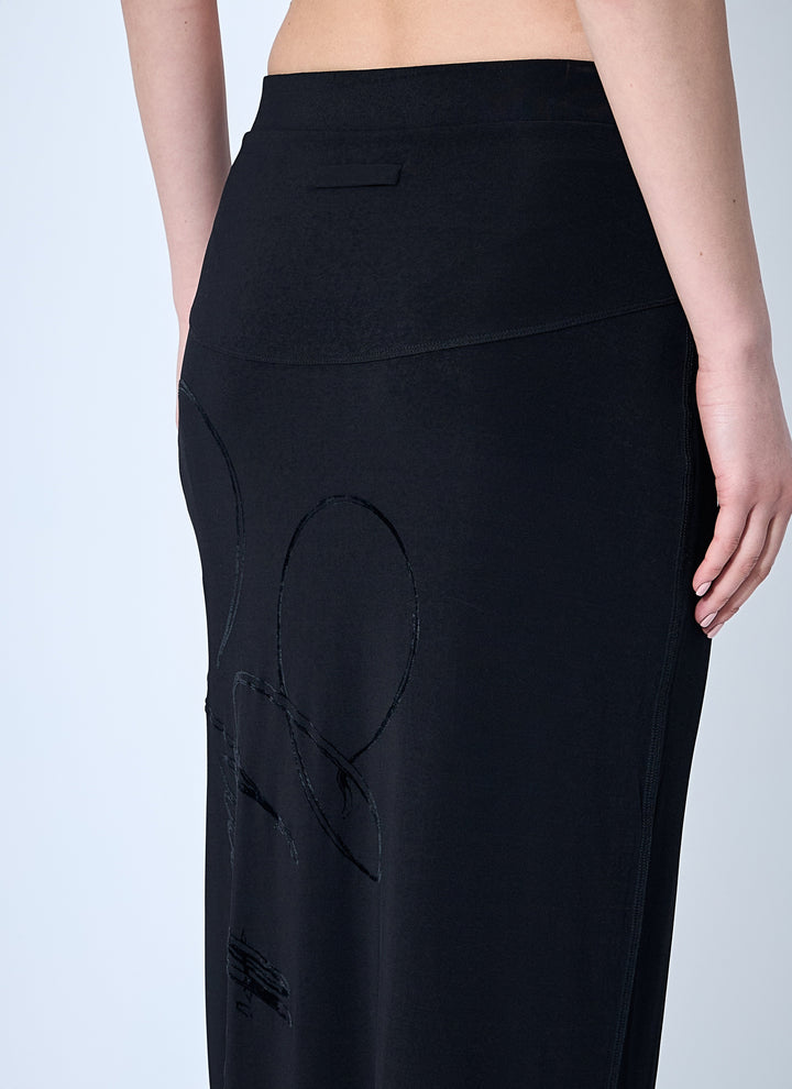 Jean Paul Gaultier Women Mesh Tattoo Midi Skirt