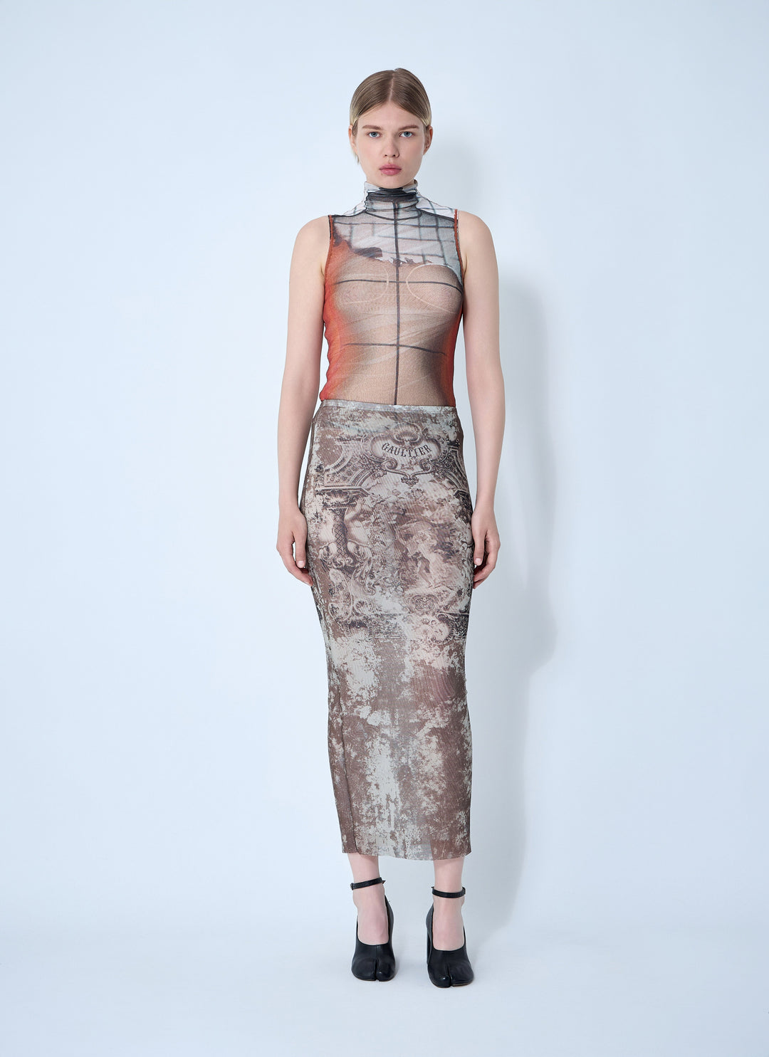 Jean Paul Gaultier Women Fire Mesh Tank Top