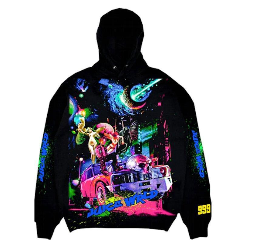 Juice Wrld x Vlone Cosmic Hoodie Black