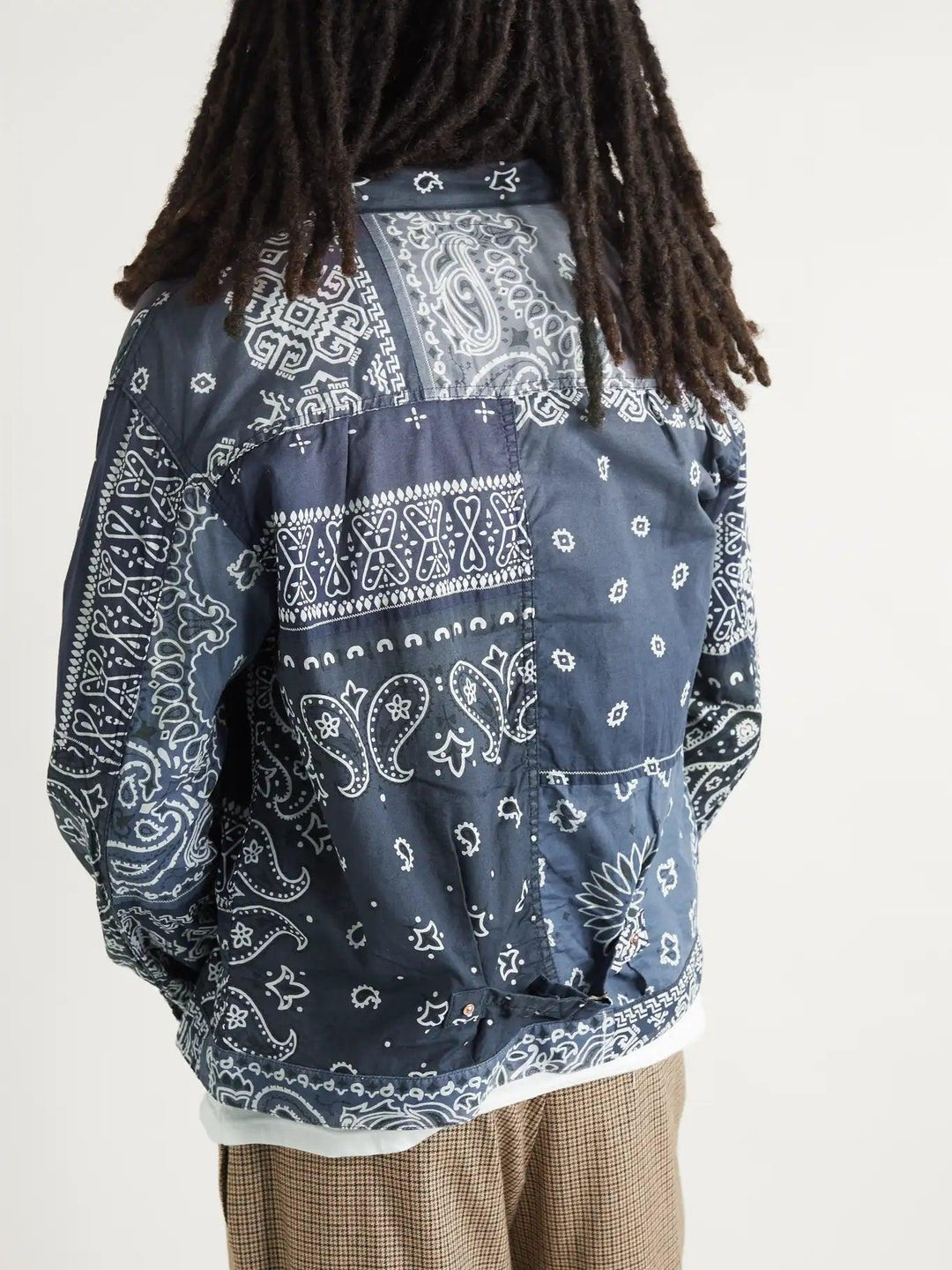 Kapital Patchwork Bandana-Print Cotton Jacket Indigo