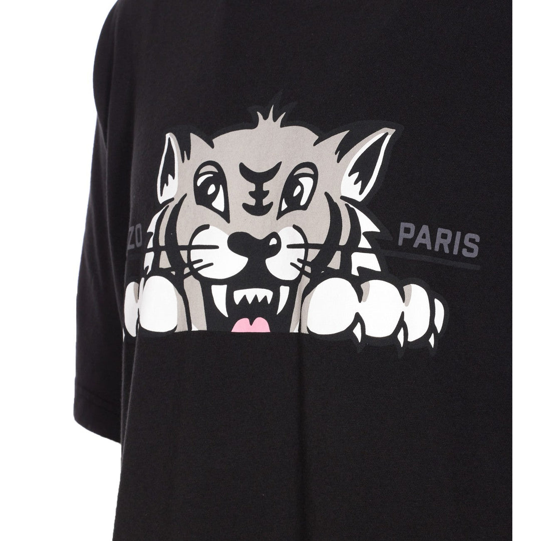 Kenzo Men Kenzo Happy Tiger Embroidered Oversize T-Shirt