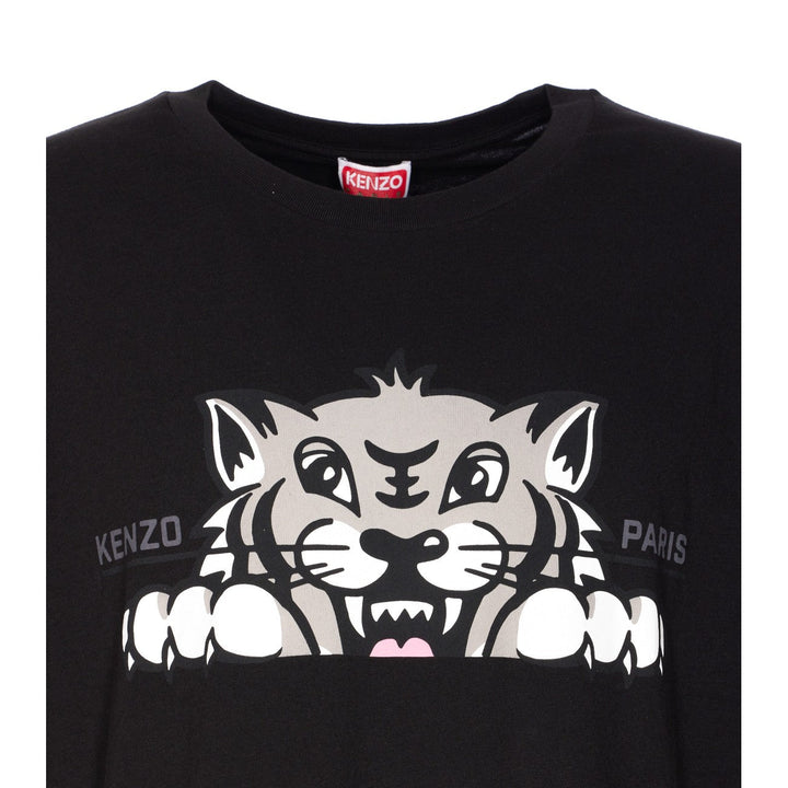 Kenzo Men Kenzo Happy Tiger Embroidered Oversize T-Shirt