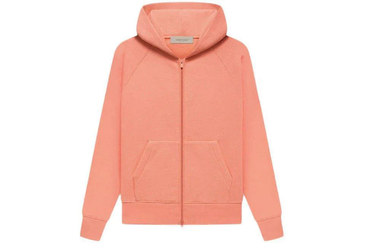 Kids Fear of God Essentials Full-zip Hoodie Coral