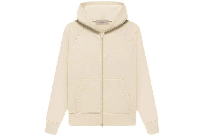 Kids Fear of God Essentials Full-zip Hoodie Egg Shell