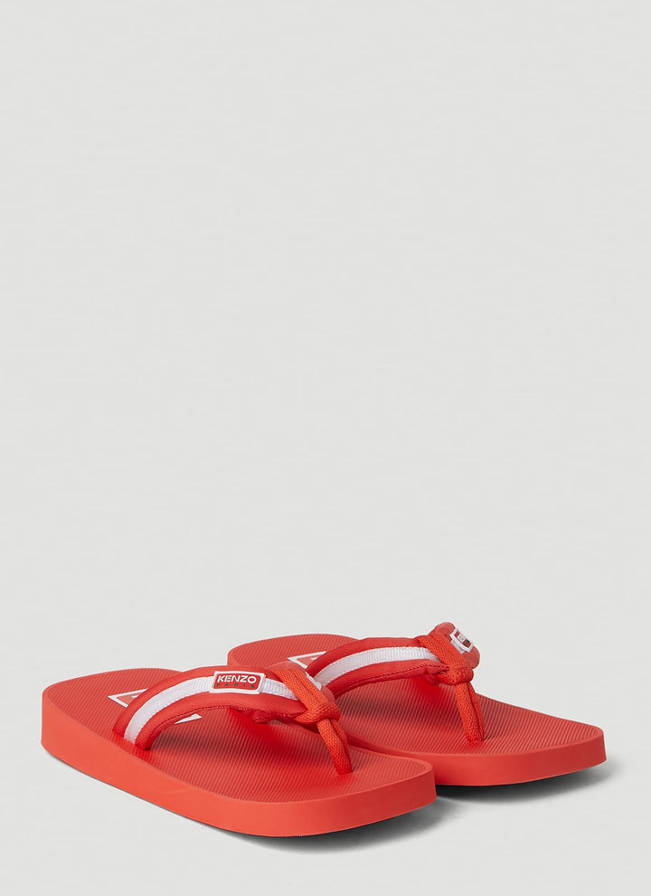 Kenzo Women Logo Patch Flip Flops