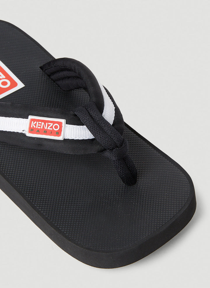 Kenzo Women Logo Patch Flip Flops
