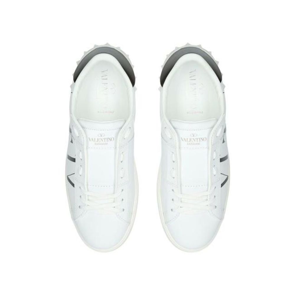 Valentino Garavani Women White/ Black Garavani Vltn Open Sneakers