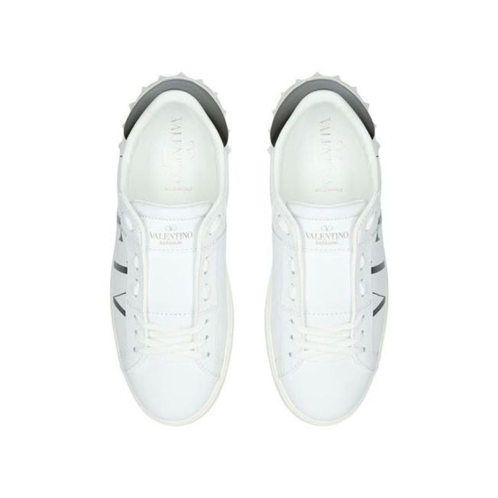 Valentino Garavani Women White/ Black Garavani Vltn Open Sneakers