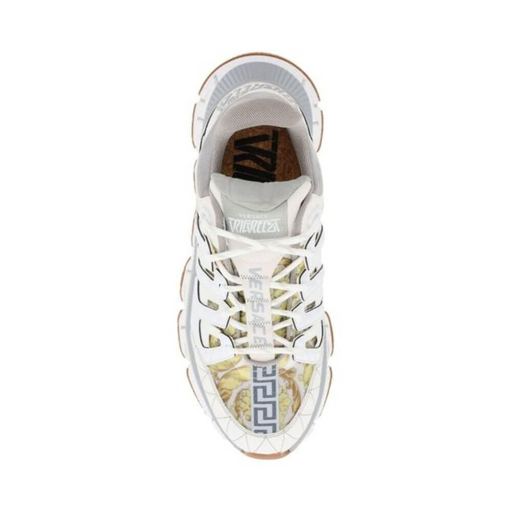 Versace Women White/Grey/Gold Trigreca Sneakers