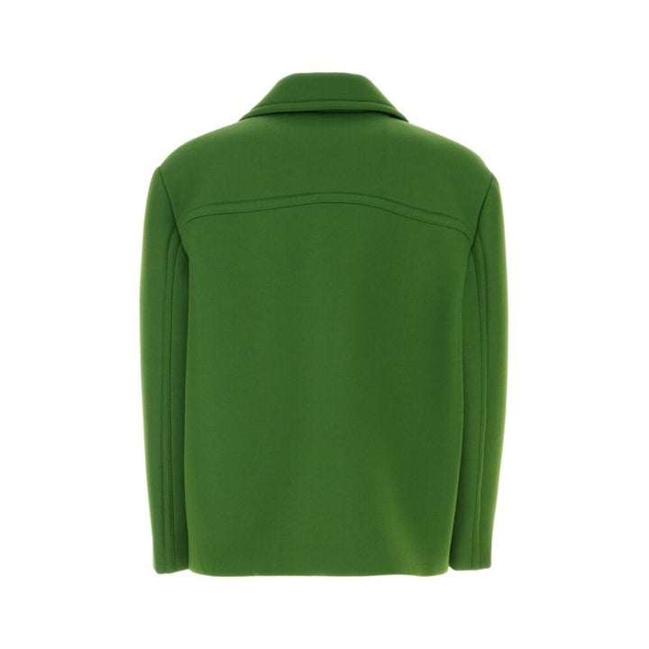 Valentino Garavani Men Double-Breasted Long-Sleeved Peacoat