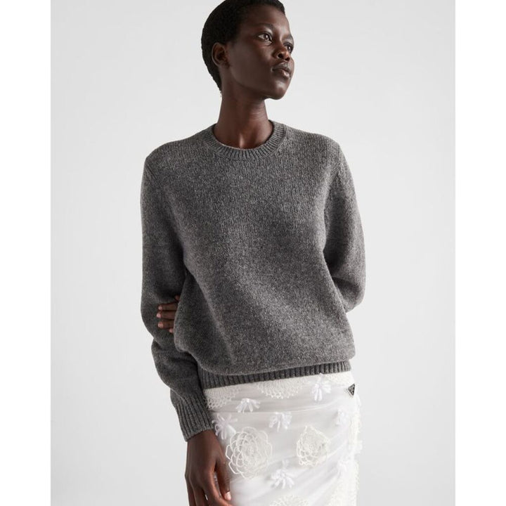 Prada Men Wool And Cashmere Crew-Neck Sweater