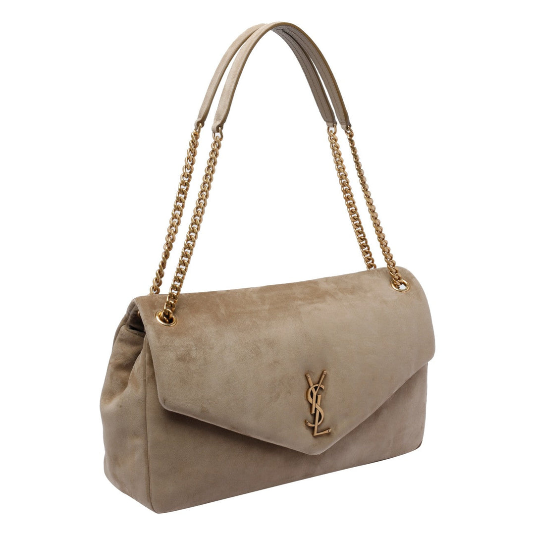 Saint Laurent Women Large Suede Calypso Bag