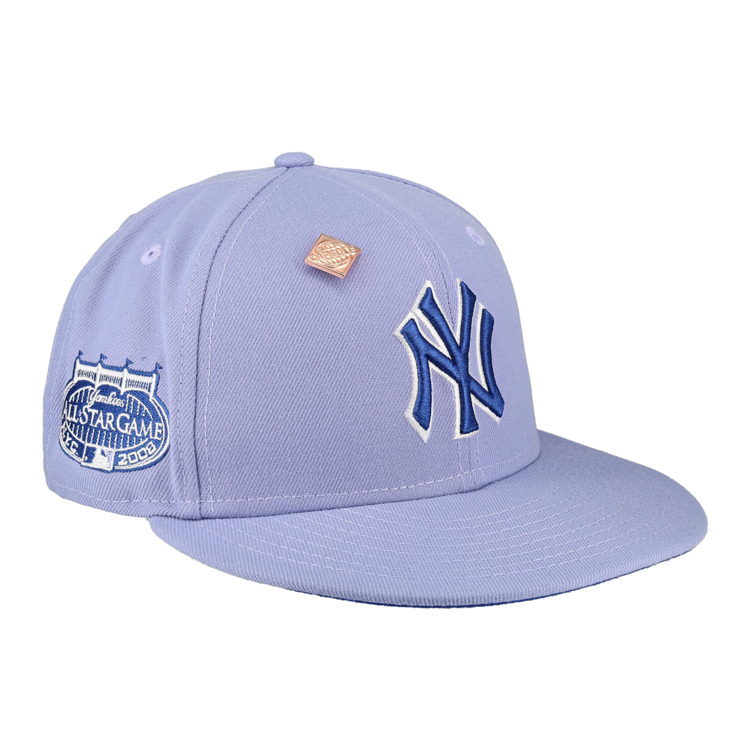 New York Yankees Lavender 2008 All Star Game Patch Fitted Hat