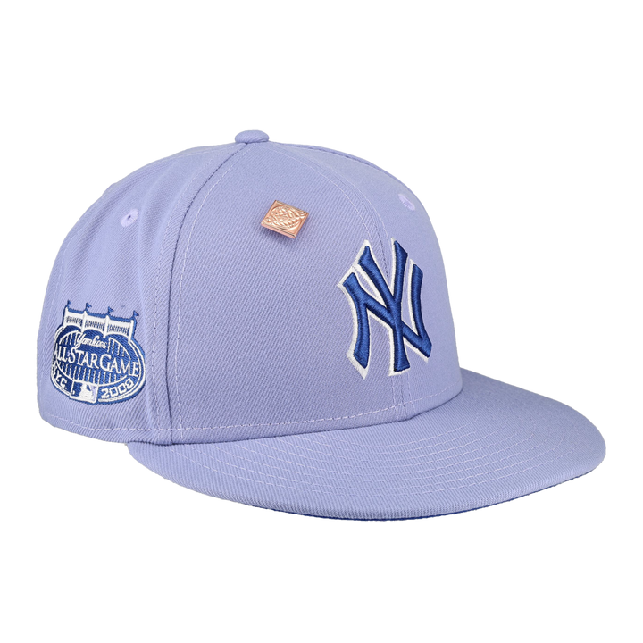 New York Yankees Lavender 2008 All Star Game Patch Fitted Hat