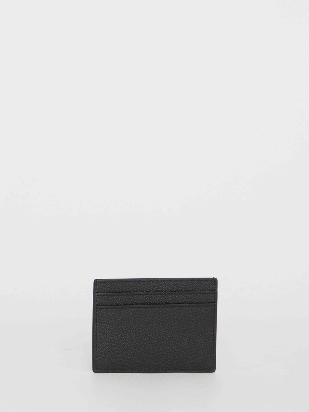 Saint Laurent Men Black Leather Cardholder