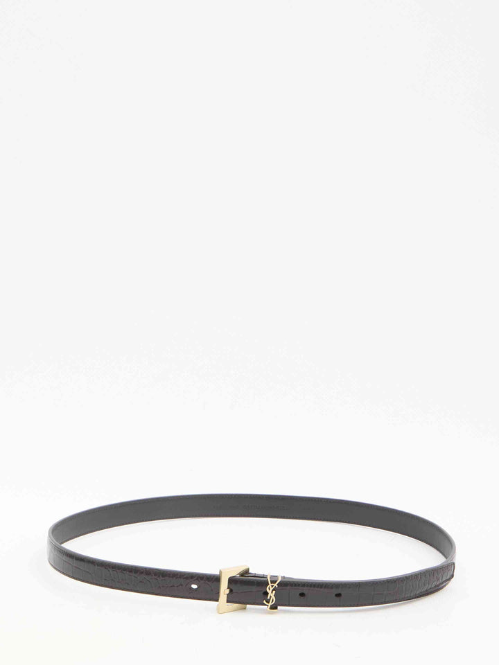 Saint Laurent Women Cassandre Thin Belt